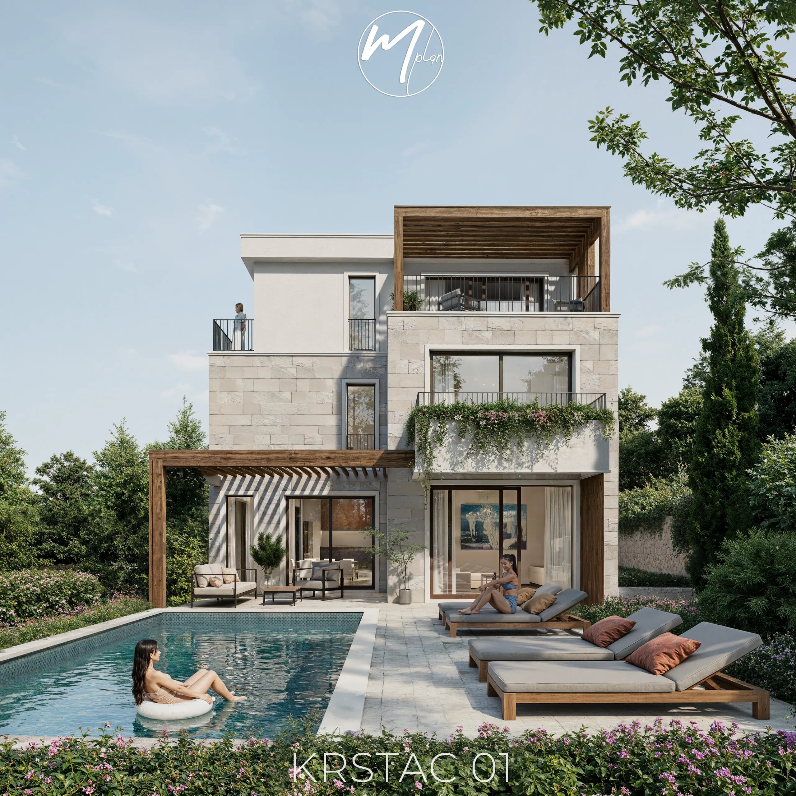 Plan M1 — Krstač residence, Montenegro